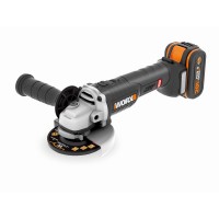 Amoladora angular Brushless a batería 115mm 20V Worx | PowerShare | WX813 | Incluye 1 batería 4Ah, cargador y maletín | Motor si 2