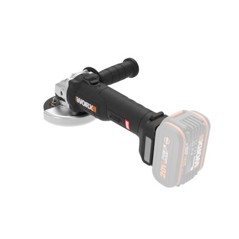 Amoladora angular Brushless a batería 115mm 20V Worx | PowerShare | WX813.9 | No incluye batería ni cargador | Motor sin escobil