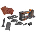 WORX, Lijadora 5-en-1, Sandeck 20 V, PowerShare, WX 820-1, Batería 2 Ah, 5 funciones con cambio facil, Velocidad variable, Diseñ