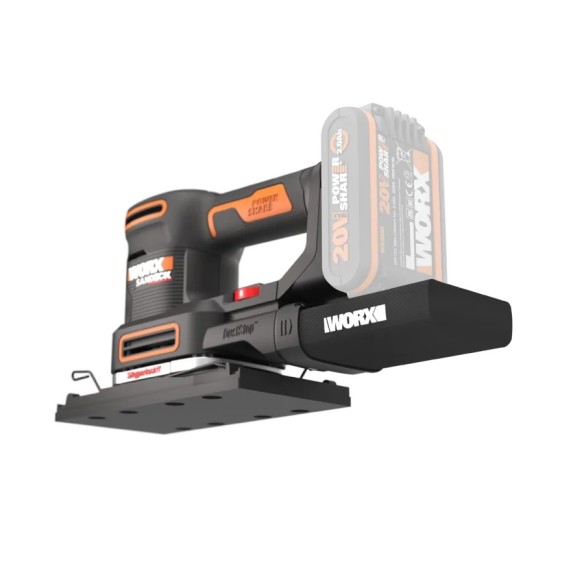 Lijadora Orbital a Batería Worx Sandeck 5 en 1 WX820 - 20V - Sin Baterías, Cargador ni Maletín