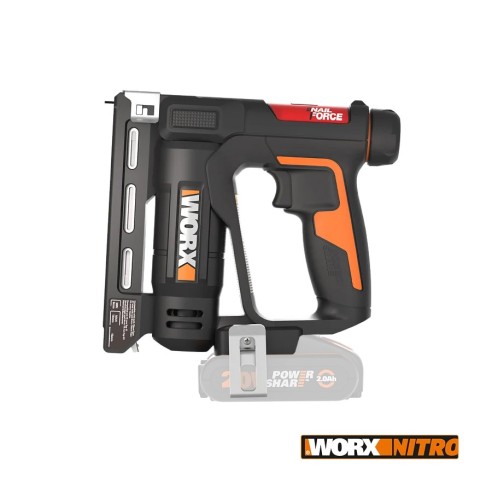 Grapadora clavadora  20V Máx.| PowerShare | WX843.9 | Sin batería ni cargador | Clavos 1,2mm tipo 47 y Grapas 11,4mm tipo 53 | A