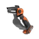 WORX WG324E Mini sierra de cadena para poda 20 V Máx. Worx, PowerShare, Incluye 1 batería 2 Ah y cargador, Motosierra de poda, L