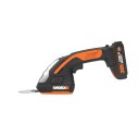 Cortasetos de mano 20V Máx. Worx| PowerShare | WG801E.5 | Incluye  1 batería 2Ah y cargador | Multifunción , tijera de césped, A