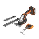 Cortasetos de mano 20V Máx. Worx| PowerShare | WG801E.5 | Incluye  1 batería 2Ah y cargador | Multifunción , tijera de césped, A