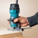 Fresadora de mano Makita 3711 - 530W, 32000 rpm, arranque suave, base transparente