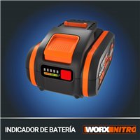 WORX - Paquete de 2 baterías Pro de Alta Capacidad - 20V- 4Ah - WA3014.2 (con indicador de Nivel de Carga, Compatible con Herram 2