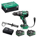 Taladro Percutor Hikoki DV18DCW2Z 18V - 140 Nm Brushless - 2 Baterías 5Ah, Cargador y Maletín