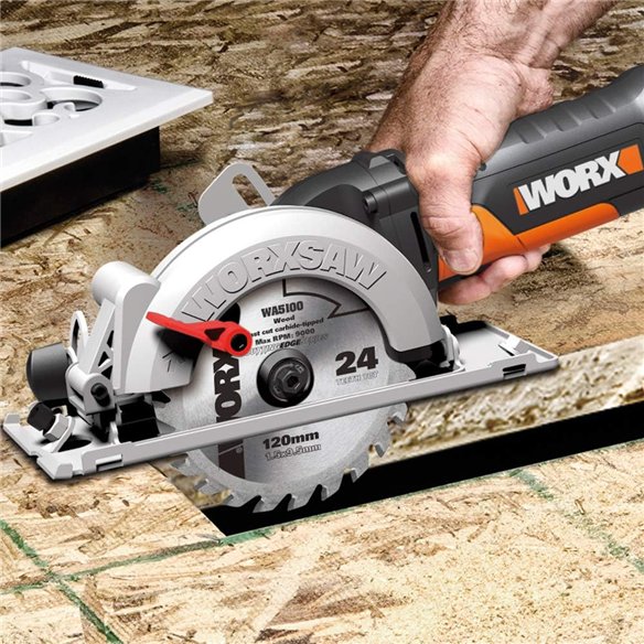 Sierra circular WorxSaw XL  500W Worx | WX439 | Disco de 1200mm | Sistema de aspiración integrado | Rápido ajuste de profundidad