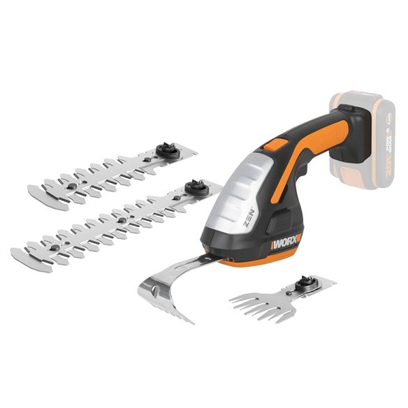 Cortasetos de mano 20V Máx. Worx | PowerShare | WG801E.91 | No incluye batería ni cargador | Multifunción , tijera de césped, Az