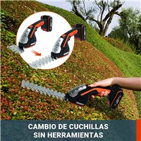 Cortasetos de mano 20V Máx. Worx | PowerShare | WG801E.91 | No incluye batería ni cargador | Multifunción , tijera de césped, Az 2