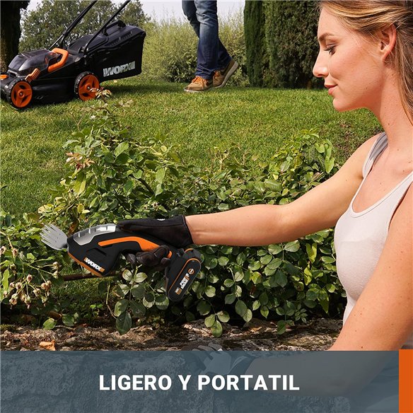Cortasetos de mano 20V Máx. Worx | PowerShare | WG801E.91 | No incluye batería ni cargador | Multifunción , tijera de césped, Az