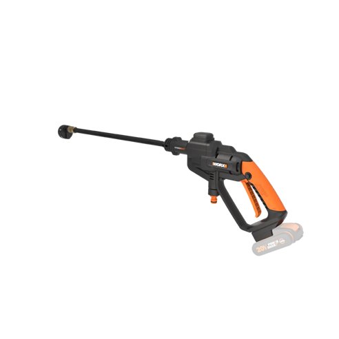 WORX Hidrolimpiadora a batería Hydroshot 20 V Worx, PowerShare, WG620E, 1 batería 2Ah, portátil, Color Negro y Naranja