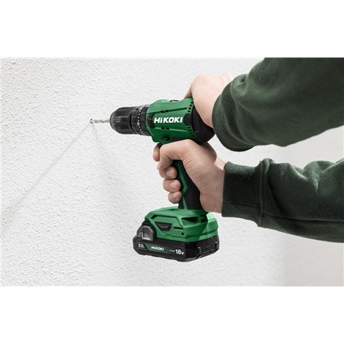 Taladro atornillador a batería Hikoki DS18DAWCZ - 18V - 2 baterías 2.0Ah - Luz LED y portabrocas 13 mm