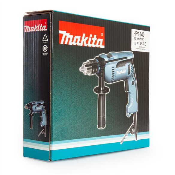 Taladro percutor Makita HP1640 - 680 W, 16 mm, doble aislamiento, velocidad variable Taladro percutor Makita HP1640 - 680 W, 16 mm, doble aislamiento, velocidad variable