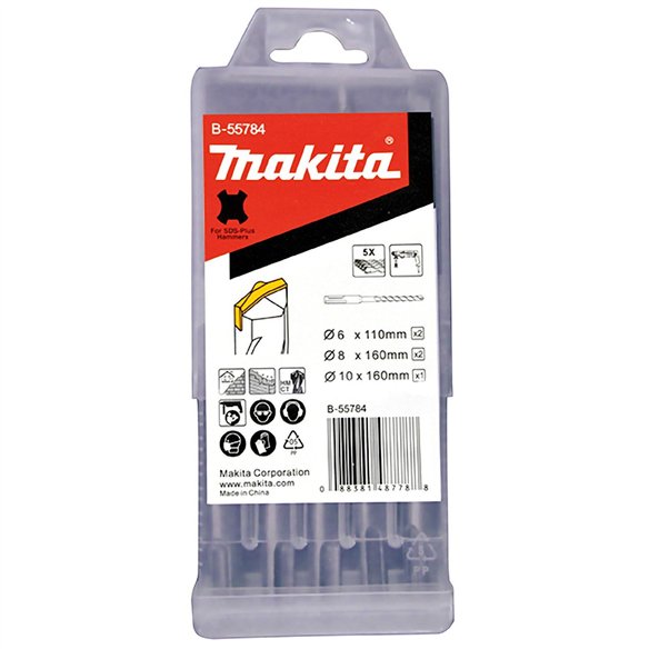Martillo combinado Makita HR2670 + Set 5 brocas SDS-PLUS