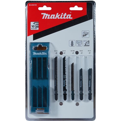 Conjunto 10 Hojas para Sierra de Calar Makita B-44410 para Madera y Metal 