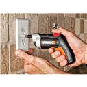 Atornillador 4V Worx | WX252 | Porta puntas extensibles |kit de 10 puntas | luz LED | 3Nm de par apriete | Batería integrada de