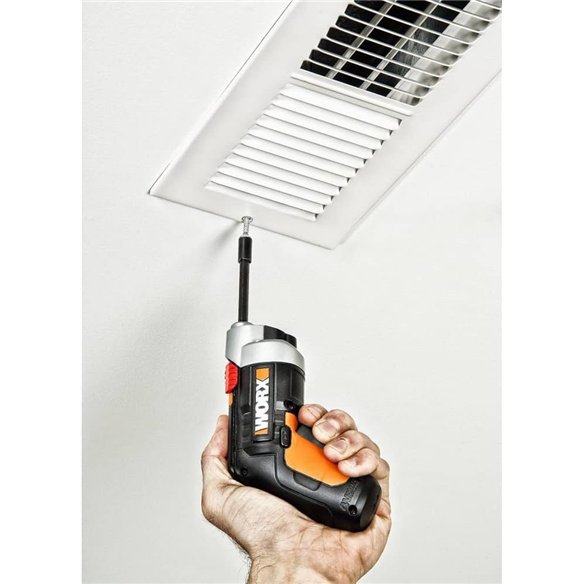 Atornillador 4V Worx | WX252 | Porta puntas extensibles |kit de 10 puntas | luz LED | 3Nm de par apriete | Batería integrada de