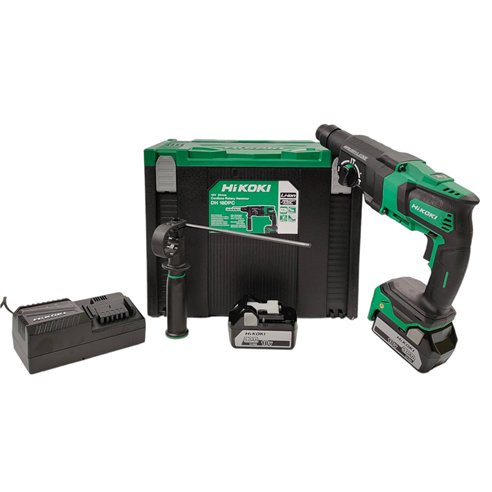 Martillo Combinado Hikoki DH18DPCWPZ Brushless SDS-PLUS con 2 Baterias 18V 5Ah, Cargador y Maletín