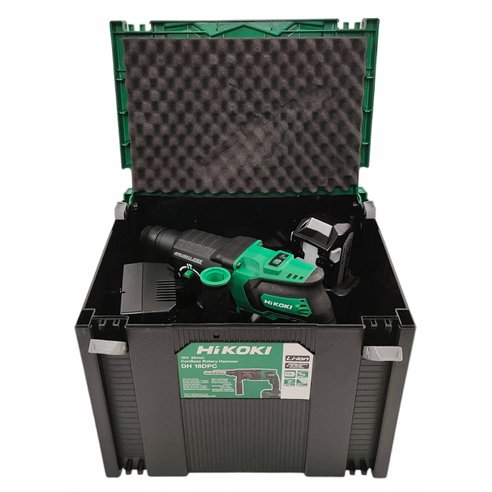 Martillo Combinado Hikoki DH18DPCWPZ Brushless SDS-PLUS con 2 Baterias 18V 5Ah, Cargador y Maletín
