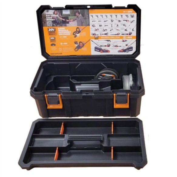 Maletín para amoladora Worx con 6 discos y protector