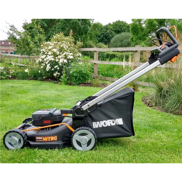 Cortacésped a Bateria con Tracción Worx WG749E - 46 cm - 40V (2x20V) - Incluye 2 baterías 4Ah y Cargador doble  Cortacésped a Bateria con Tracción Worx WG749E - 46 cm - 40V (2x20V) - Incluye 2 baterías 4Ah y Cargador doble