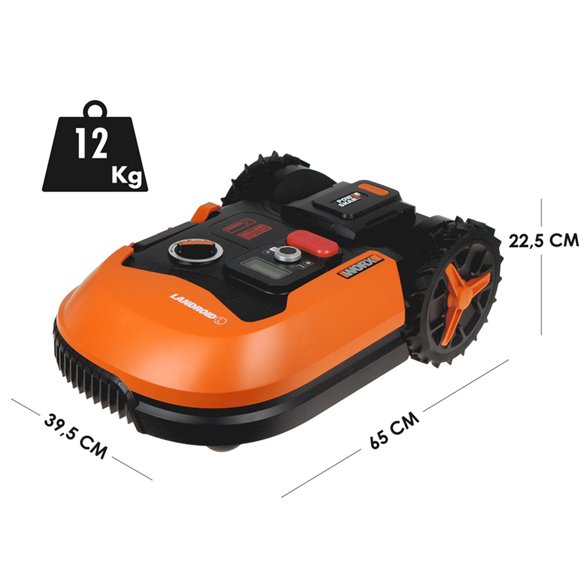 Robot cortacésped Landroid L1000 20V Máx. Worx | Para superficies de hasta 1000m2  | WR147E.1 | Navegación inteligente | Cut to 