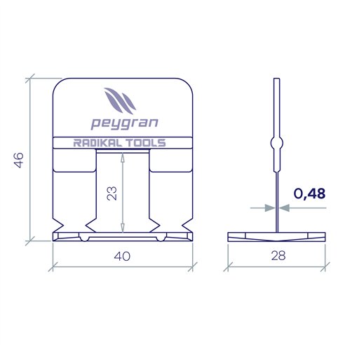 Calzos Peygran LS Classic 0,5 mm | Bridas Nivelación Baldosas para Cuña Estrecha