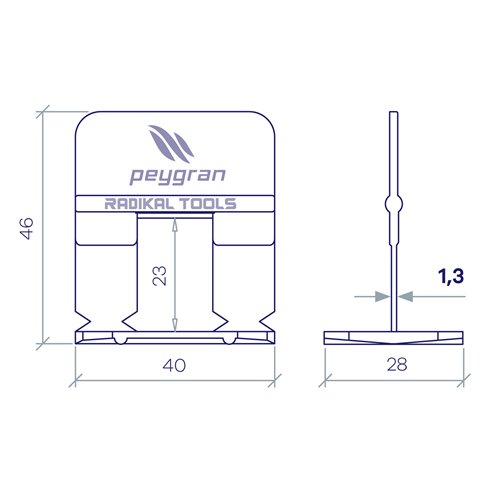 Calzos Peygran LS Classic 1.5 mm | Bridas Nivelación Baldosas para Cuña Estrecha