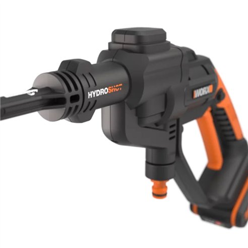 WORX Hidrolimpiadora a batería Hydroshot 20V Worx, PowerShare, WG620E.2, 1 batería 2Ah, portátil, accesorios, Color Negro y Nara