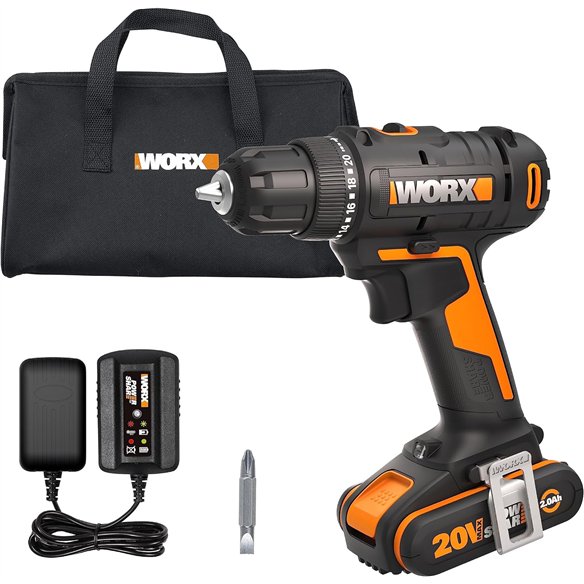 Taladro Atornillador Worx 20V Máx | WX100 | Con Batería y Cargador Taladro Atornillador Worx 20V Máx | WX100 | Con Batería y Cargador