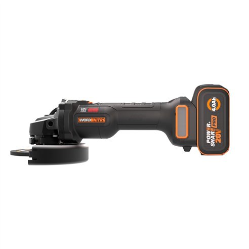 Amoladora Worx 20V 115mm Brushless | 1 Bateria 4Ah y Cargador