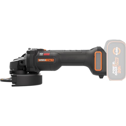 Amoladora Worx 20V 115mm Brushless | Sin Baterias ni Cargador