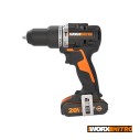 Taladro Percutor a batería 20V Máx Worx | WX352 | Motor sin escobillas | Power Share | 2 baterías de 2Ah | Cargador y maletín |