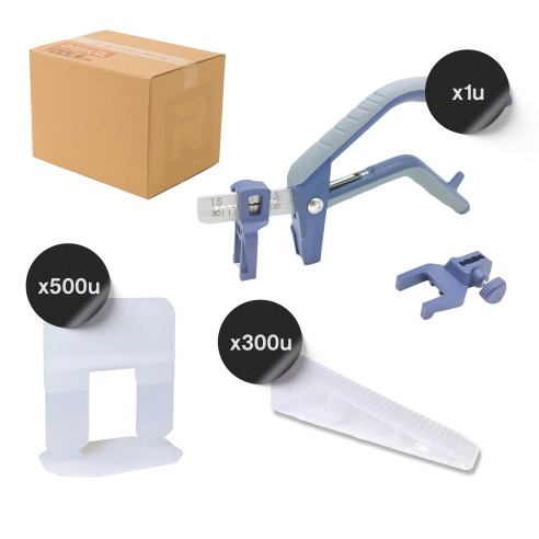 Kit Nivelación Peygran Classic 500 calzos 1mm + 300 cuñas