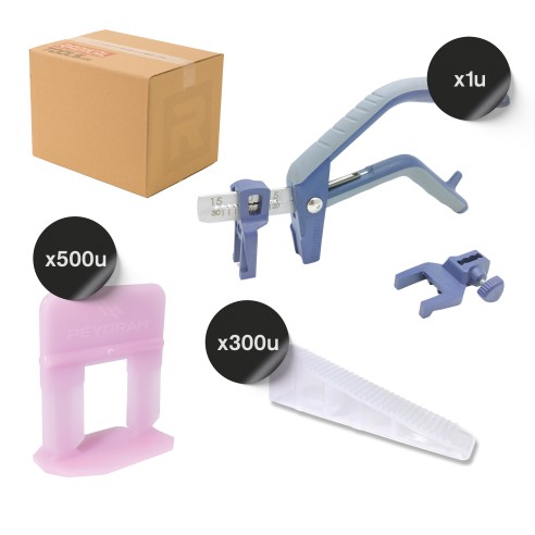 Kit Nivelación Peygran Classic 500 calzos 1,5mm + 300 cuñas