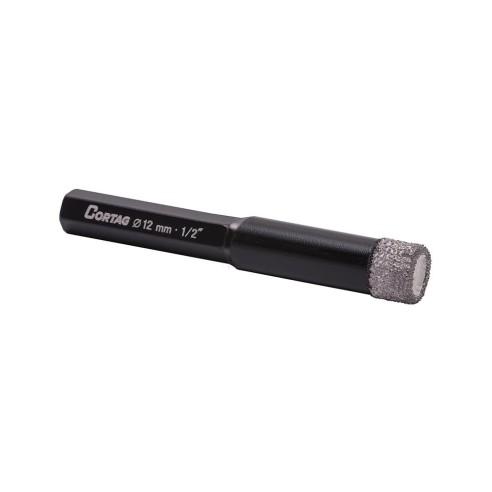 Kit de 4 Brocas de Diamante Cortag | 6 mm, 8 mm, 10 mm y 12 mm | Uso en Seco | para taladro