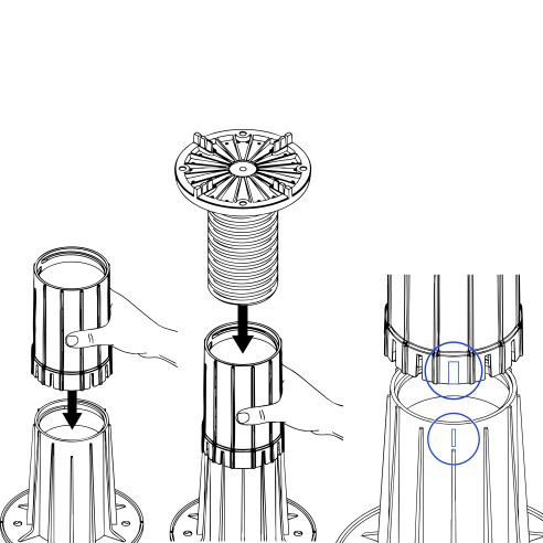 Casquillo Extensión Plots Peygran BSP 100 mm | 55 unidades