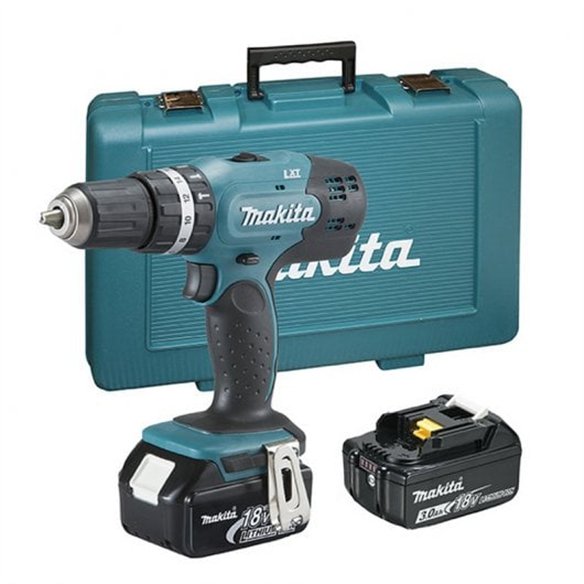 Taladro combinado Makita DHP453RFE 18V - 42 Nm - 2 velocidades mecánicas - Maletín incluido Taladro combinado Makita DHP453RFE 18V - 42 Nm - 2 velocidades mecánicas - Maletín incluido