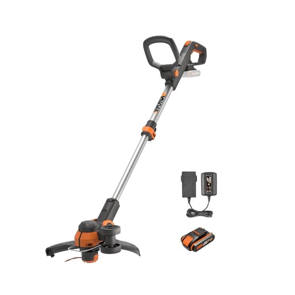 WORX WG163E Cortabordes y perfiladora 20V Máx - Incluye 2 baterías 2Ah y Cargador 30 cm