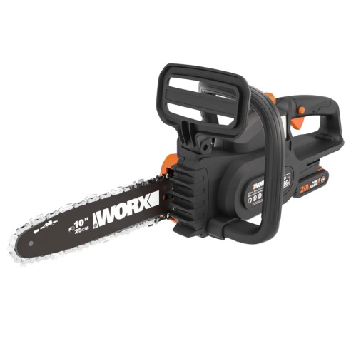Worx WG322E.1 – Sierra de cadena a batería 20V, espada 25 cm, tensión automática de cadena, incluye batería y cargador