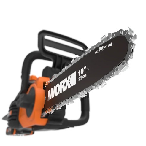 Worx WG322E.1 – Sierra de cadena a batería 20V, espada 25 cm, tensión automática de cadena, incluye batería y cargador