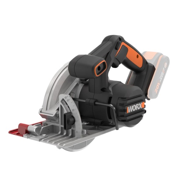Worx WX530.9 – Sierra circular 20V PowerShare XL, motor sin escobillas, exactrack, solo herramienta