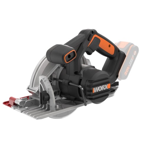 Worx WX530.9 – Sierra circular 20V PowerShare XL, motor sin escobillas, exactrack, solo herramienta