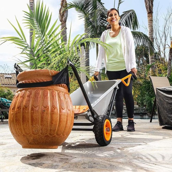 Worx WG050 – Aerocart 8-en-1 Multicarro / Carretilla todo terreno, carga hasta 136 kg