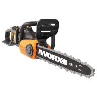 Worx WG384E – Motosierra a batería 40V (2x20V), motor sin escobillas, espada 35 cm, incluye 2 baterías 2,0Ah y cargador 2
