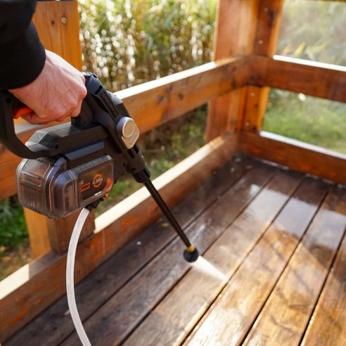 Hidrolimpiadora a Batería Worx WG633E.9 | 20V Nitro | 56 bares, 220 L/h | Con Batería 4,0Ah, Cargador y Accesorios