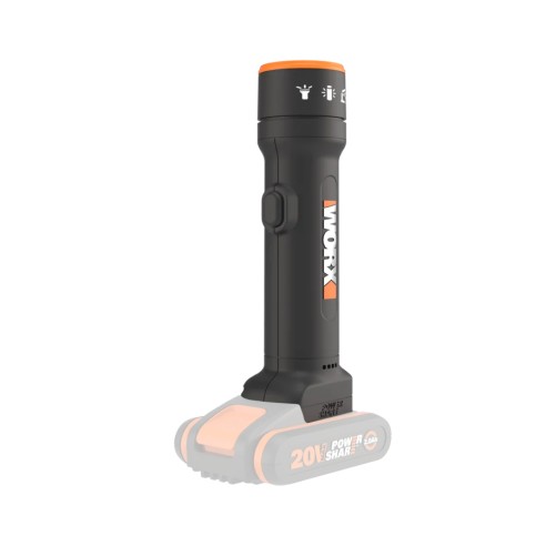 Worx WX027.9 – Linterna LED 4 funciones 20V PowerShare, solo herramienta