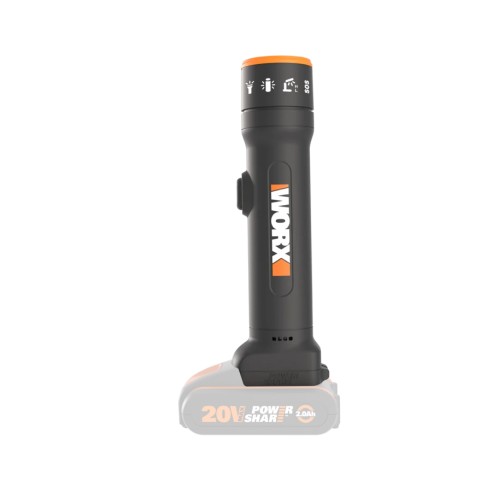 Worx WX027.9 – Linterna LED 4 funciones 20V PowerShare, solo herramienta