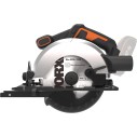 Worx WX526.9 – Sierra circular a batería 20V, disco 165 mm, 55 mm corte, 0–50° bisel, solo herramienta